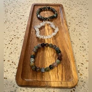 Set of 3 New Beaded Stretchy Bracelets - #16